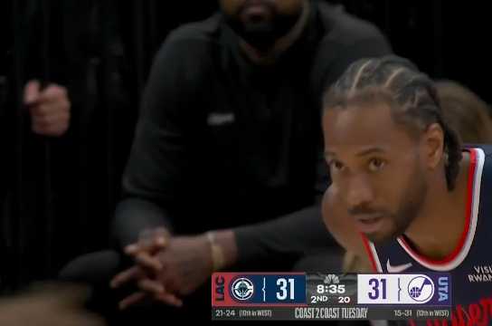 开无双！伦纳德第二节连拿11分，快船一波15-2反超爵士