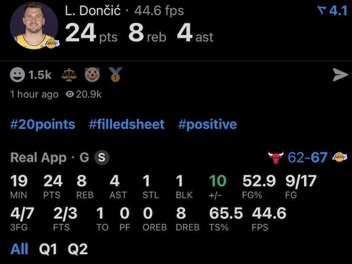 东契奇半场24分8篮板4助攻率队领先